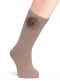 Calcetines altos lisos con pompón Haya Peanut