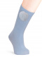 Calcetines altos lisos con pompón Azul Bebe Babyblue