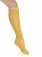 Calcetines altos perlé calado en espiga Mostaza Mustard