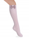 Calcetines altos perle calado plumeti con lazo de raso doble Rosa Pink