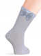 Calcetines altos perle calado plumeti con lazo de raso doble Azul Bebe Babyblue