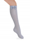 Calcetines altos perle calado plumeti con lazo de raso doble Azul Bebe Babyblue