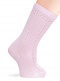 Calcetines altos perlé calados Rosa Pink