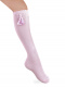 Calcetines altos perlé con borlas Rosa Pink