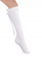 Calcetines altos perlé con cinta de raso Blanco White