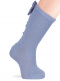 Calcetines altos plumeti con costura trasera y lazo doble Azul Suave Softblue