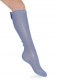 Calcetines altos plumeti con costura trasera y lazo doble Azul Suave Softblue