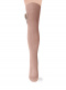 Calcetines altos sobre rodilla con lazo y pompón Camel