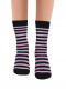 Calcetines Calentitos Rayas Negro-Rosa Black-Pink