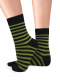 Calcetines Calentitos Rayas Negro-Verde Black-Green