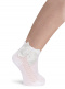 Calcetines ceremonia calados con lazo triple Blanco White