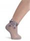 Calcetines ceremonia calados con lazo triple Perla Pearl