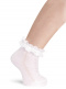 Calcetines ceremonia calados con puntilla Blanco White