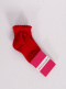 Calcetines cortos calados con borlas Rojo Red