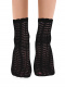 Calcetines Cortos Calados Mujer Negro Black