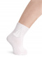 Calcetines cortos canalé con borlas Blanco White
