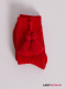 Calcetines cortos canalé con borlas Rojo Red