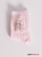 Calcetines cortos canalé con borlas Rosa Pink