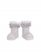 Calcetines cortos con puntilla y tul Gris Piedra Granite