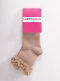 Calcetines cortos con puntilla y tul Haya Peanut