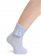 Calcetines cortos labrados con borlas Azul Bebe Babyblue