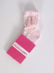 Calcetines cortos labrados con borlas Rosa Pink