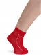Calcetines cortos perle calado en puño Rojo Red