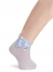 Calcetines cortos perlé plumeti con lazo triple Azul Bebe Babyblue