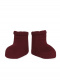 Calcetines cortos rizo liso Granate Maroon