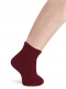 Calcetines cortos rizo liso Granate Maroon