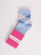 Calcetines cortos rombos intarsia Celeste Lightblue