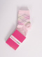 Calcetines cortos rombos intarsia Rosa Pink