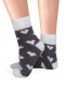 Calcetines Felpa Corazones Gris Oscuro Darkgrey