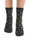 Calcetines lana merino con círculos Gris Grey