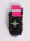 Calcetines lana merino rombos colores Negro Black