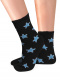 Calcetines Lana Merino Estrellas Negro Black