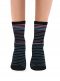 Calcetines Lana Merino rayas colores Negro Black