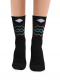 Calcetines Lana Merino Rombos sin puño Negro Black