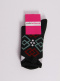 Calcetines Lana Merino Rombos sin puño Negro Black
