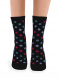 Calcetines lana merino topitos Negro Black