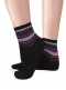 Calcetines rayas mujer Negro-Rosa Black-Pink