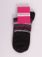 Calcetines rayas mujer Negro-Rosa Black-Pink