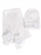 Gorro, bufanda y guantes con flor de tul (1-2 años) Blanco White