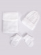 Gorro con bufanda y guantes recién (0-12 meses) Blanco White