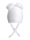 Gorro bebé con pompones (0-12 meses) Blanco White