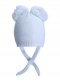 Gorro bebé con pompones (0-12 meses) Celeste Lightblue