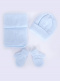 Gorro con bufanda y guantes Niño-Niña (1-2 años) Celeste Lightblue