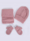 Gorro con bufanda y guantes Niño-Niña (1-2 años) Rosa Palo Rosewood