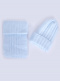 Gorro y bufanda canalé Niño-Niña (3-8 años) Celeste Lightblue