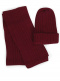 Gorro y bufanda canalé Niño-Niña (3-8 años) Granate Maroon